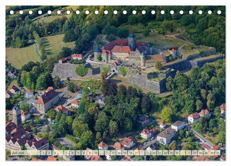 Produktbild: Oberfranken aus der Vogelperspektive (Tischkalender 2026 DIN A5 quer), CALVENDO Monatskalender