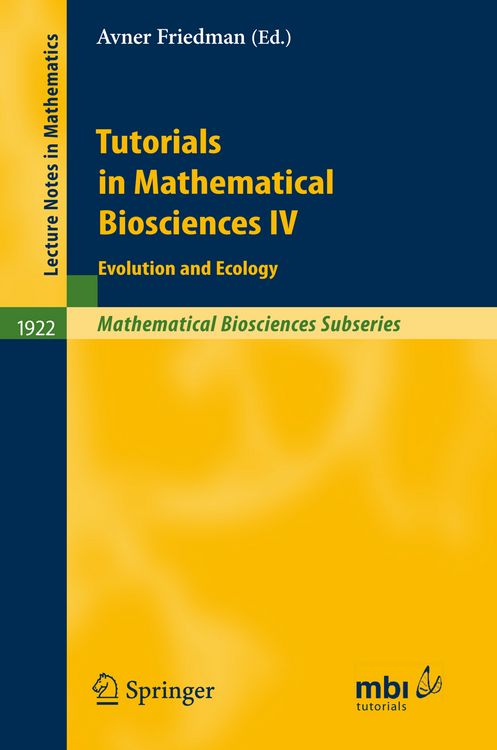 Produktbild: Tutorials in Mathematical Biosciences IV