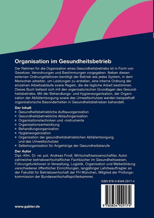 Produktbild: Organisation im Gesundheitsbetrieb