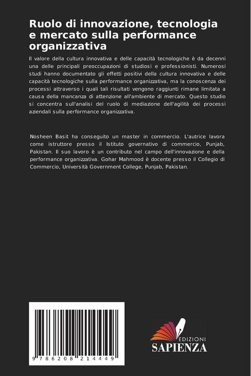 Produktbild: Ruolo di innovazione, tecnologia e mercato sulla performance organizzativa