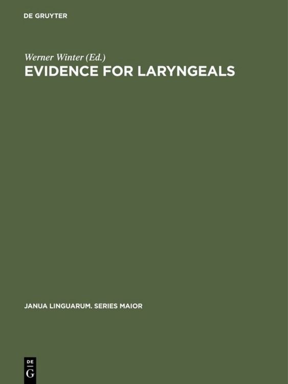 Produktbild: Evidence for laryngeals
