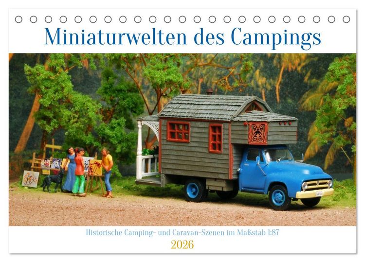 Produktbild: Miniaturwelten des Campings (Tischkalender 2026 DIN A5 quer), CALVENDO Monatskalender