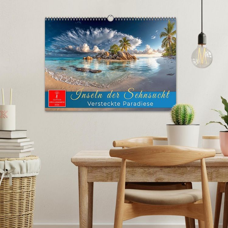 Produktbild: Inseln der Sehnsucht - Versteckte Paradiese (Wandkalender 2026 DIN A3 quer), CALVENDO Monatskalender