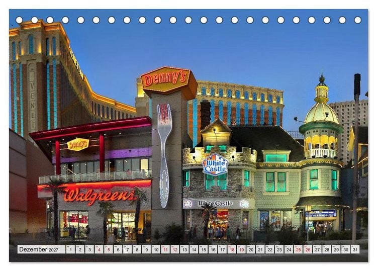 Produktbild: Las Vegas, Stadt der wahr gewordenen Tr&auml;ume (Tischkalender 2027 DIN A5 quer), CALVENDO Monatskalender