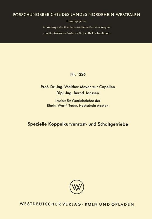 Produktbild: Spezielle Koppelkurvenrast- und Schaltgetriebe