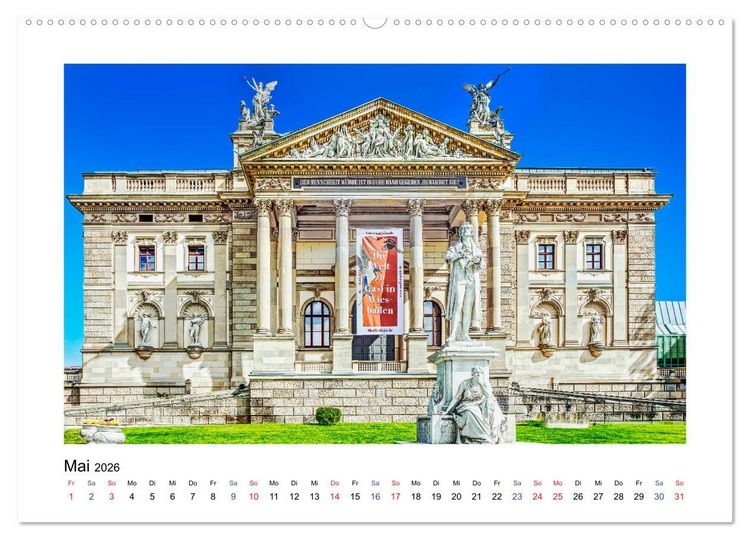 Produktbild: Wiesbaden Kurstadt mit Charme und Flair (Wandkalender 2026 DIN A2 quer), CALVENDO Monatskalender