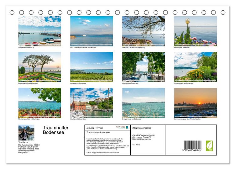 Produktbild: Traumhafter Bodensee (Tischkalender 2026 DIN A5 quer), CALVENDO Monatskalender