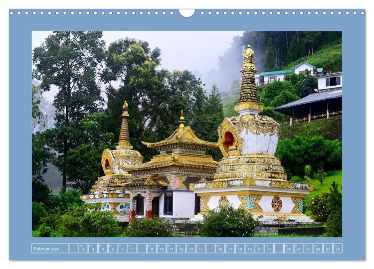 Produktbild: Stupas &ndash; Architektur des Himalayas (Wandkalender 2026 DIN A3 quer), CALVENDO Monatskalender