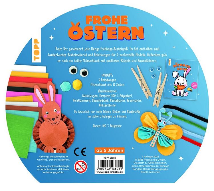 Bastelbox Ostern. Mit Anleitungen, Bastelmaterial und Mitmachbuch