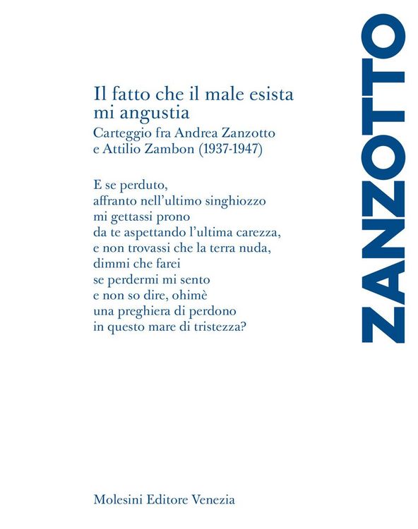 Produktbild: 'Il fatto che il male esista mi angustia'. Carteggio fra Andrea Zanzotto e Attilio Zambon (1937-1947)
