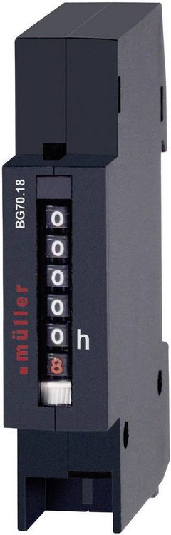 Produktbild: M&uuml;ller BW 70.18 230V 50Hz Betriebsstundenz&auml;hler Rollenz&auml;hlwerk