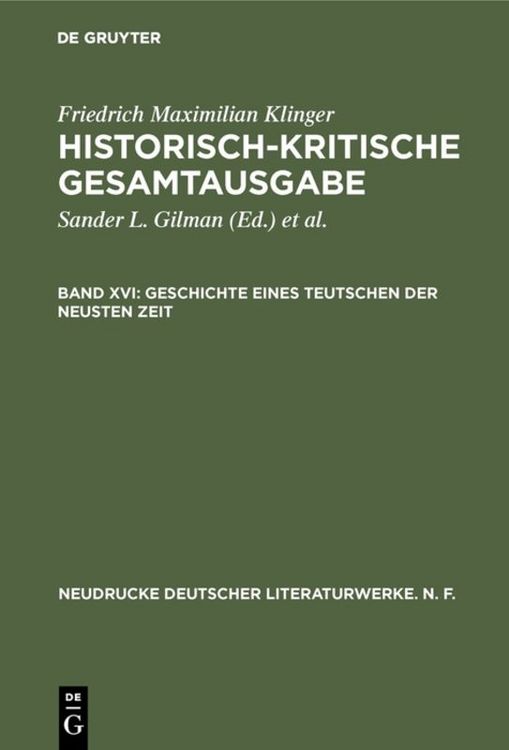 Produktbild: Geschichte eines Teutschen der neusten Zeit