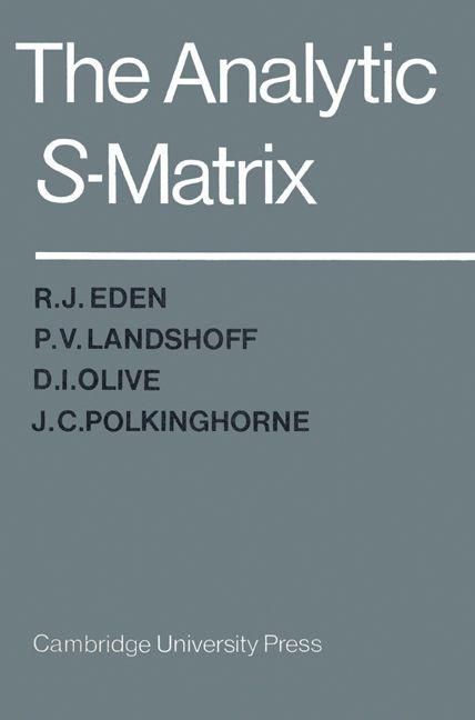 Produktbild: The Analytic S-Matrix