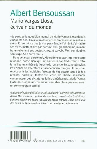 Produktbild: Mario Vargas Llosa, &eacute;crivain du monde