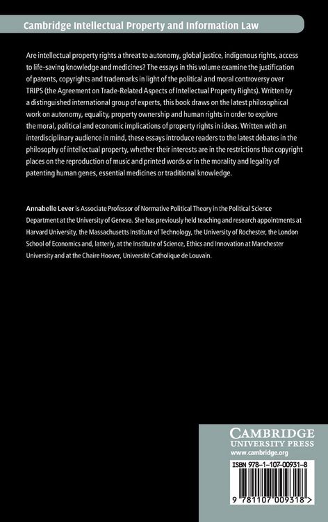 Produktbild: New Frontiers in the Philosophy of Intellectual Property