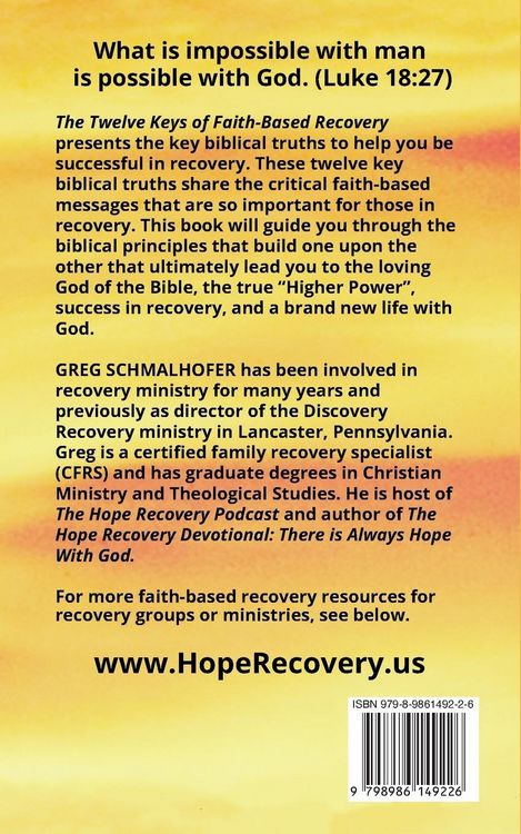 Produktbild: The Twelve Keys of Faith-Based Recovery