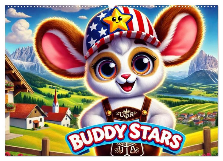 Produktbild: Buddy Stars - Abenteuer f&uuml;r Kinder (Wandkalender 2026 DIN A2 quer), CALVENDO Monatskalender
