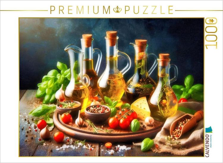 Produktbild: CALVENDO Puzzle Ein Tropfen Sonne - Mediterranes &Ouml;l. | 1000 Teile Lege-Gr&ouml;&szlig;e 64x48cm Foto-Puzzle f&uuml;r gl&uuml;ckliche Stunden