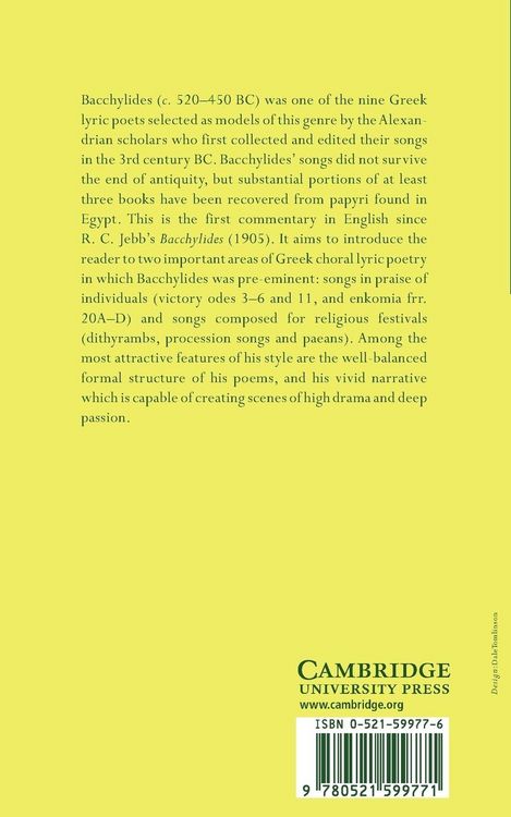Produktbild: Bacchylides