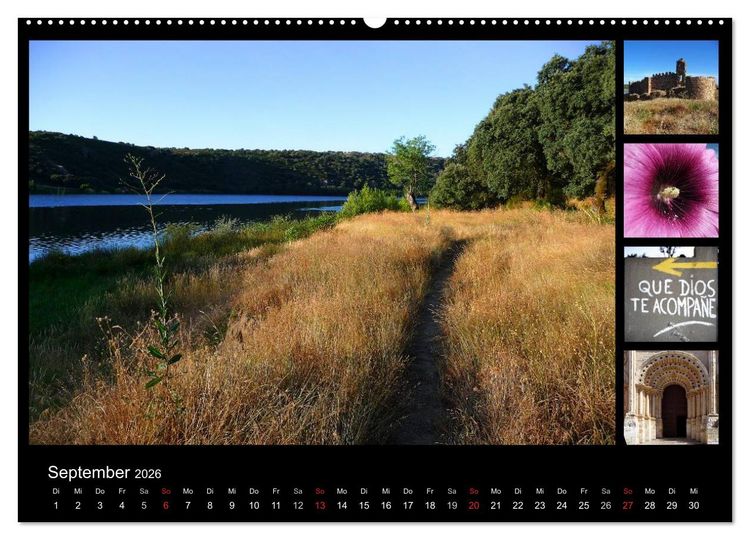 Produktbild: Via de la Plata - auf dem Jakobsweg von Sevilla nach Santiago (Wandkalender 2026 DIN A2 quer), CALVENDO Monatskalender