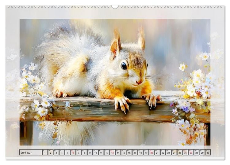 Produktbild: Eichh&ouml;rnchen. Zauberhafte Momente in der Natur (hochwertiger Premium Wandkalender 2027 DIN A2 quer), Kunstdruck in Hochglanz