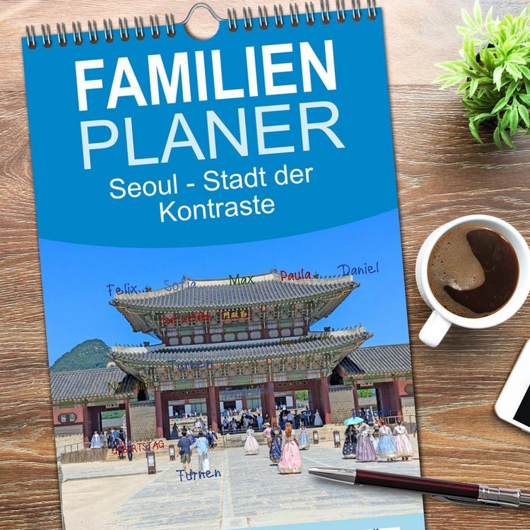 Produktbild: Familienplaner 2026 - Seoul - Stadt der Kontraste mit 5 Spalten (Wandkalender, 21 x 45 cm) CALVENDO
