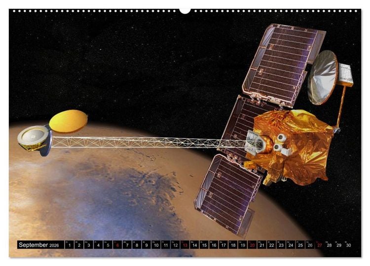 Produktbild: Missionen im Weltall (hochwertiger Premium Wandkalender 2026 DIN A2 quer), Kunstdruck in Hochglanz