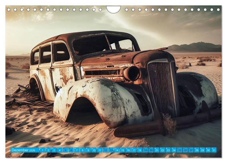 Produktbild: Oldtimer im W&uuml;stensand (Wandkalender 2026 DIN A4 quer), CALVENDO Monatskalender