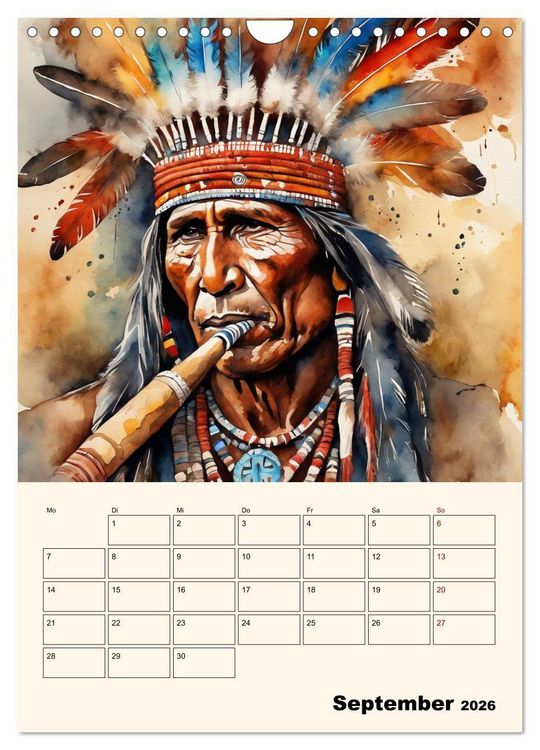 Produktbild: Indianische Kultur (Wandkalender 2026 DIN A4 hoch), CALVENDO Monatskalender