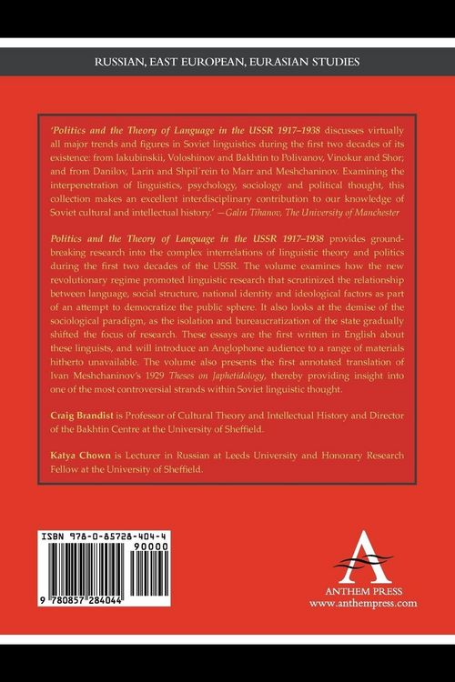 Produktbild: Politics and the Theory of Language in the USSR 1917-1938