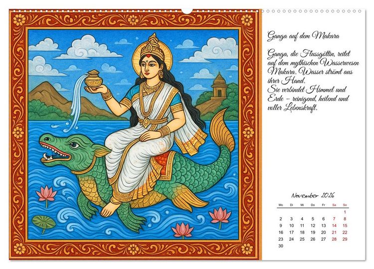 Produktbild: G&ouml;tterwelten des Hinduismus (Wandkalender 2026 DIN A2 quer), CALVENDO Monatskalender