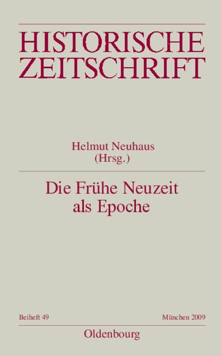 Produktbild: Die Fr&uuml;he Neuzeit als Epoche