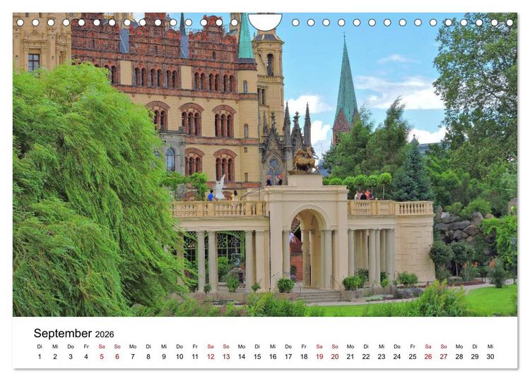 Produktbild: Schwerin - Landeshauptstadt von Mecklenburg-Vorpommern (Wandkalender 2026 DIN A4 quer), CALVENDO Monatskalender