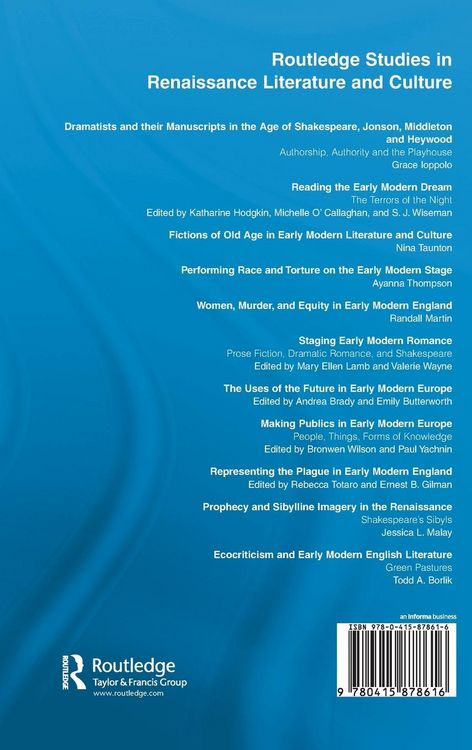 Produktbild: Ecocriticism and Early Modern English Literature