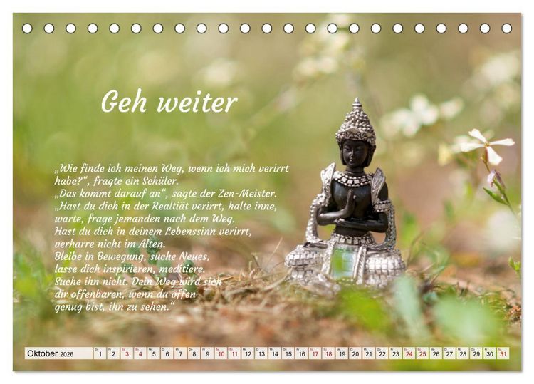 Produktbild: Und der Zen-Meister sprach (Tischkalender 2026 DIN A5 quer), CALVENDO Monatskalender