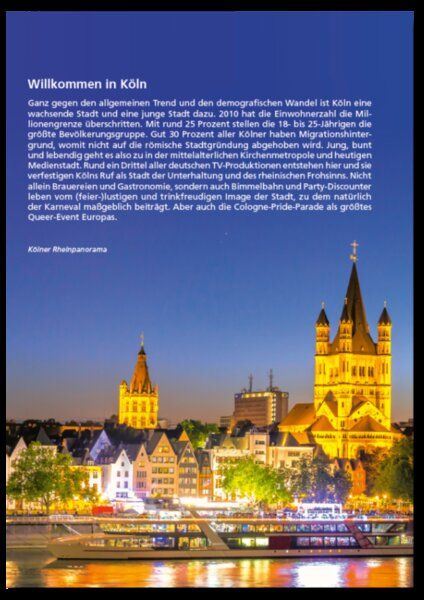 Produktbild: Reisef&uuml;hrer K&ouml;ln. Stadtf&uuml;hrer inklusive Ebook. Ausflugsziele, Sehensw&uuml;rdigkeiten, Restaurant & Hotels uvm.