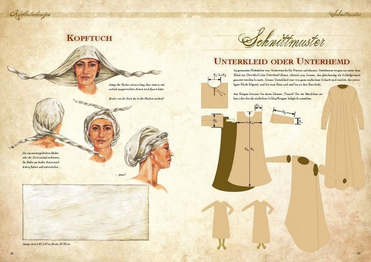 Produktbild: Kleidung des Mittelalters selbst anfertigen - Grundausstattung f&uuml;r die Frau