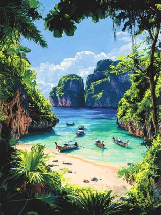Produktbild: CALVENDO Puzzle Maya Bay - Ko Phi Phi Leh - Thailand | 1000 Teile Lege-Gr&ouml;&szlig;e 64x48cm Foto-Puzzle f&uuml;r gl&uuml;ckliche Stunden
