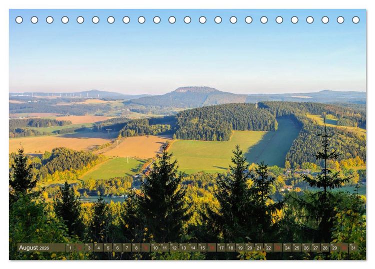 Produktbild: Erzgebirge - Reiches kulturelles Erbe und erholsame Natur (Tischkalender 2026 DIN A5 quer), CALVENDO Monatskalender