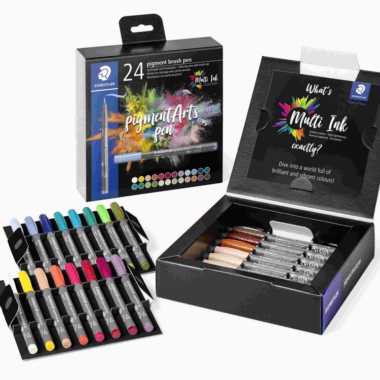 Produktbild: STAEDTLER pigment brush 371, Fasermaler mit Pinselspitze, 371 C24-1