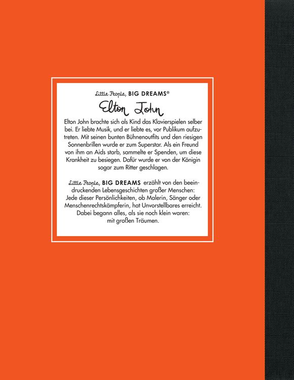 Produktbild: Elton John &ndash; Little People, BIG DREAMS (Deutsche Ausgabe)