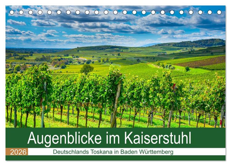 Produktbild: Augenblicke im Kaiserstuhl (Tischkalender 2026 DIN A5 quer), CALVENDO Monatskalender