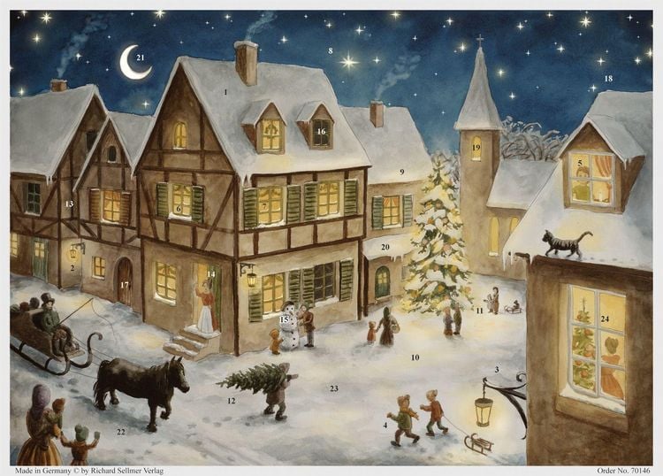 Produktbild: Adventskalender "Weihnachtsabend im Dorf"