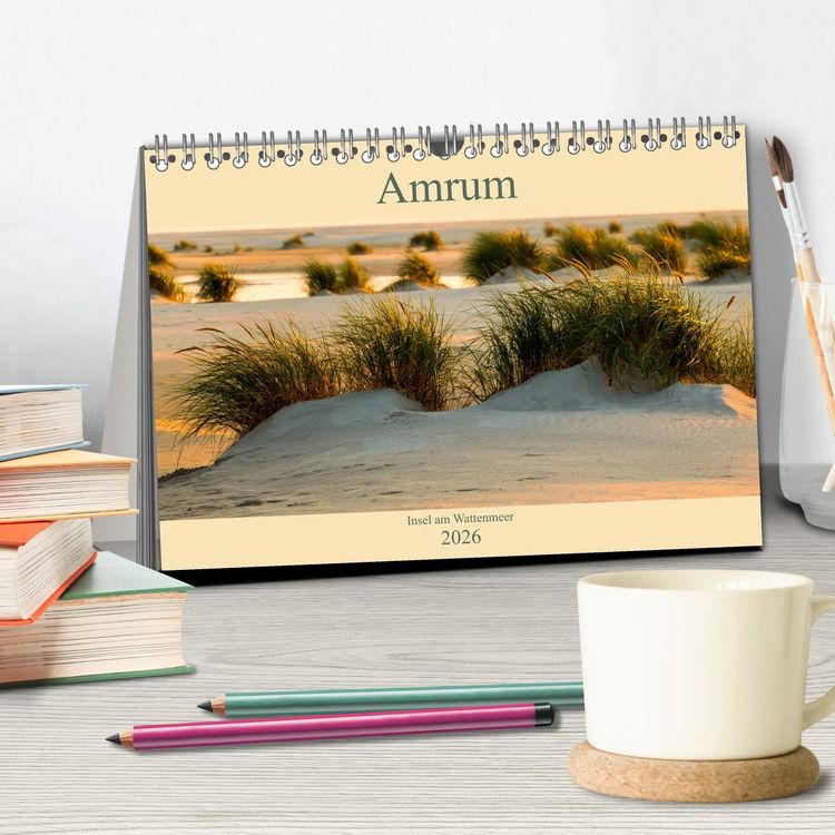 Produktbild: Amrum Insel am Wattenmeer (Tischkalender 2026 DIN A5 quer), CALVENDO Monatskalender