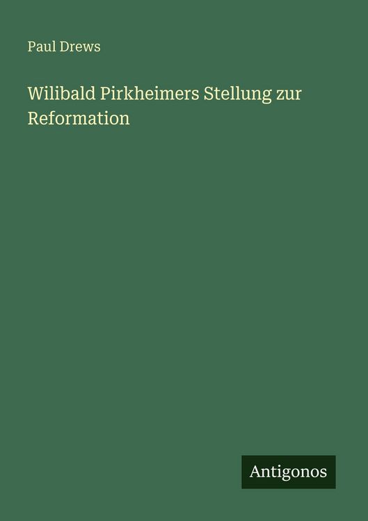 Produktbild: Wilibald Pirkheimers Stellung zur Reformation