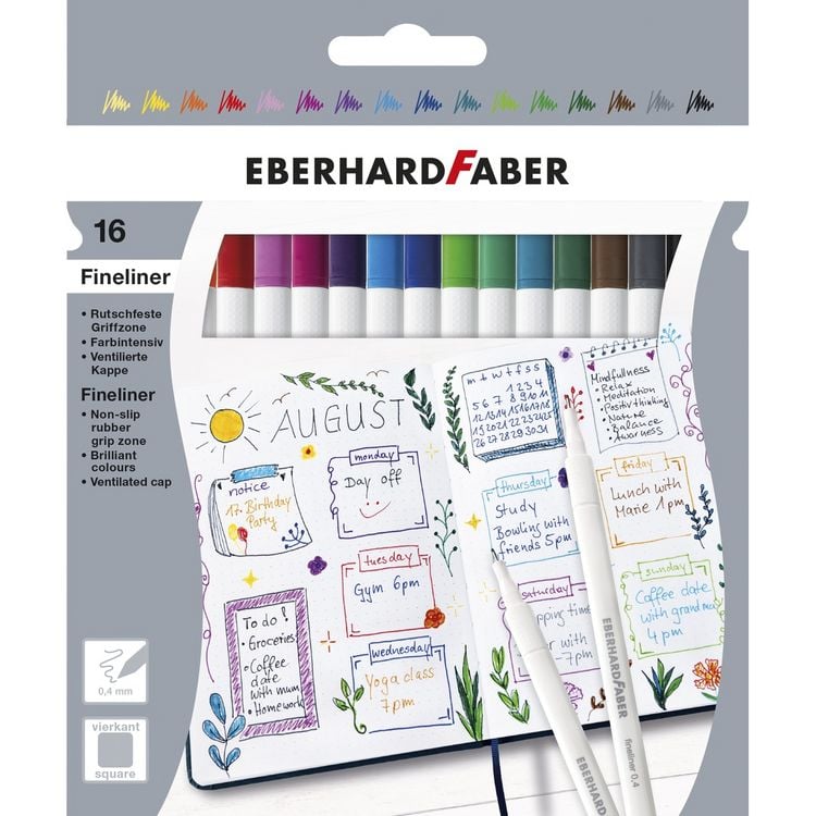 Produktbild: EBERHARD FABER Fineliner 16 St&uuml;ck Kartonetui