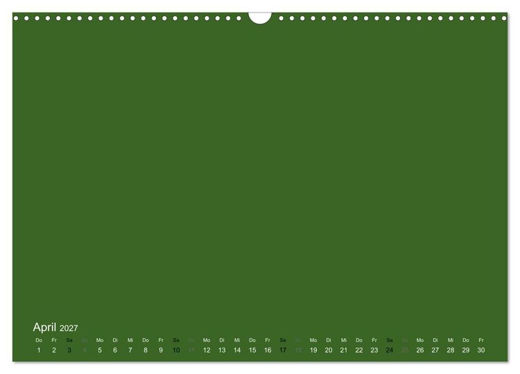 Produktbild: Bastelkalender - dunkel Gr&uuml;n (Wandkalender 2027 DIN A3 quer), CALVENDO Monatskalender