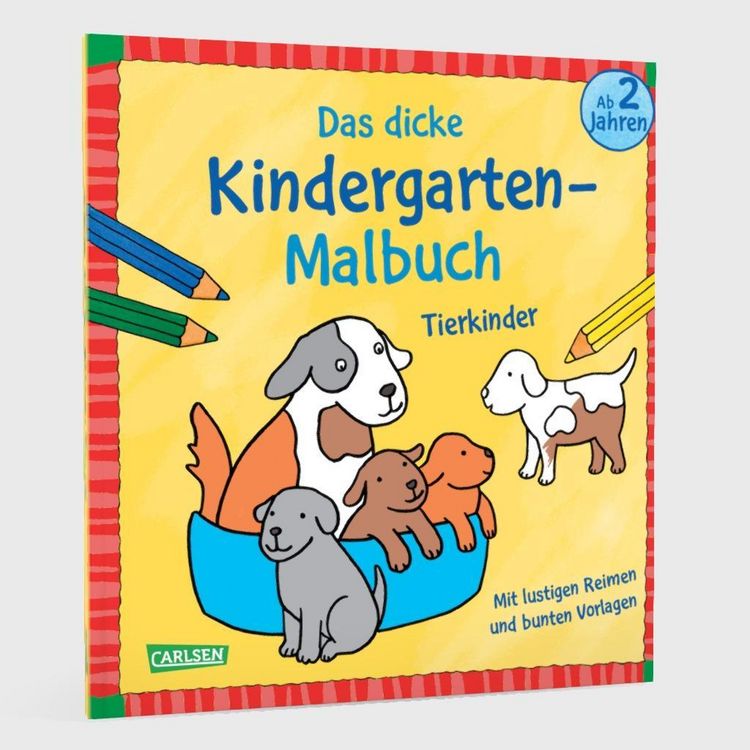 Produktbild: Ausmalbilder f&uuml;r Kita-Kinder: Das dicke Kindergarten-Malbuch: Tierkinder