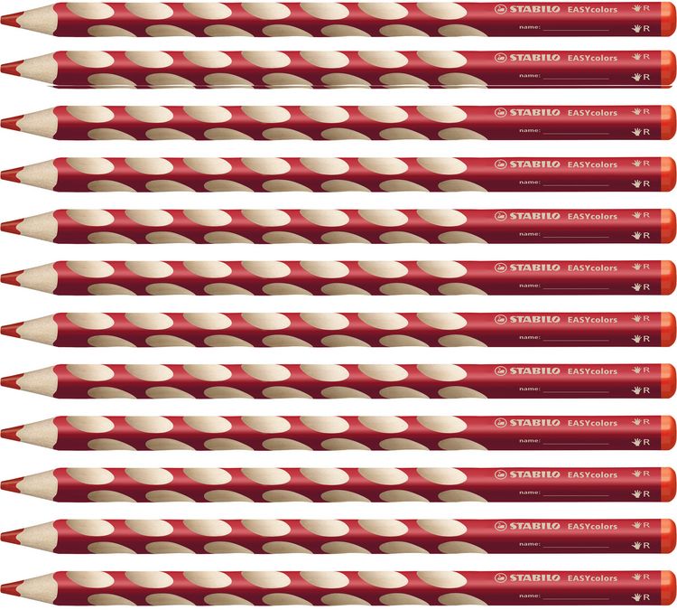 Produktbild: STABILO Ergonomischer Dreikant-Buntstift EASYcolors, f&uuml;r Rechtsh&auml;nder, rot