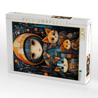 Produktbild: CALVENDO Puzzle M&auml;dchen mit Katzen | 2000 Teile Lege-Gr&ouml;&szlig;e 90x67cm Foto-Puzzle f&uuml;r gl&uuml;ckliche Stunden
